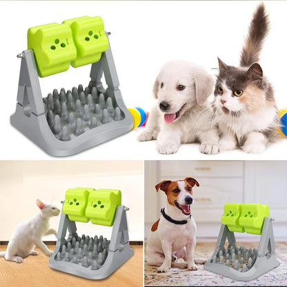 Roller Type Leaky Slow Food Toy Automatic Feeders for Dogs Interactive Playtime - Green