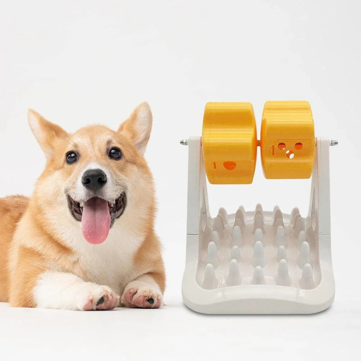 Roller Type Leaky Slow Food Toy Automatic Feeders for Dogs Interactive Playtime - Green