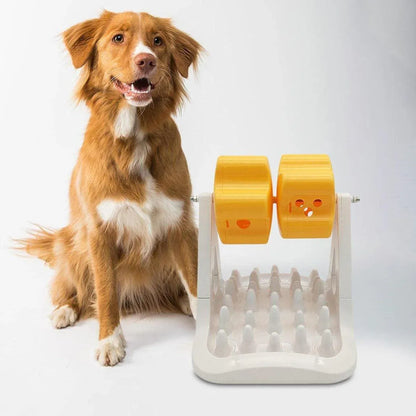 Roller Type Leaky Slow Food Toy Automatic Feeders for Dogs Interactive Playtime - Green