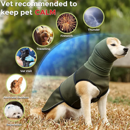 Calming Dog Vest for Stress Relief Travel Thunder Wrap Jacket for Medium Large Dogs - L