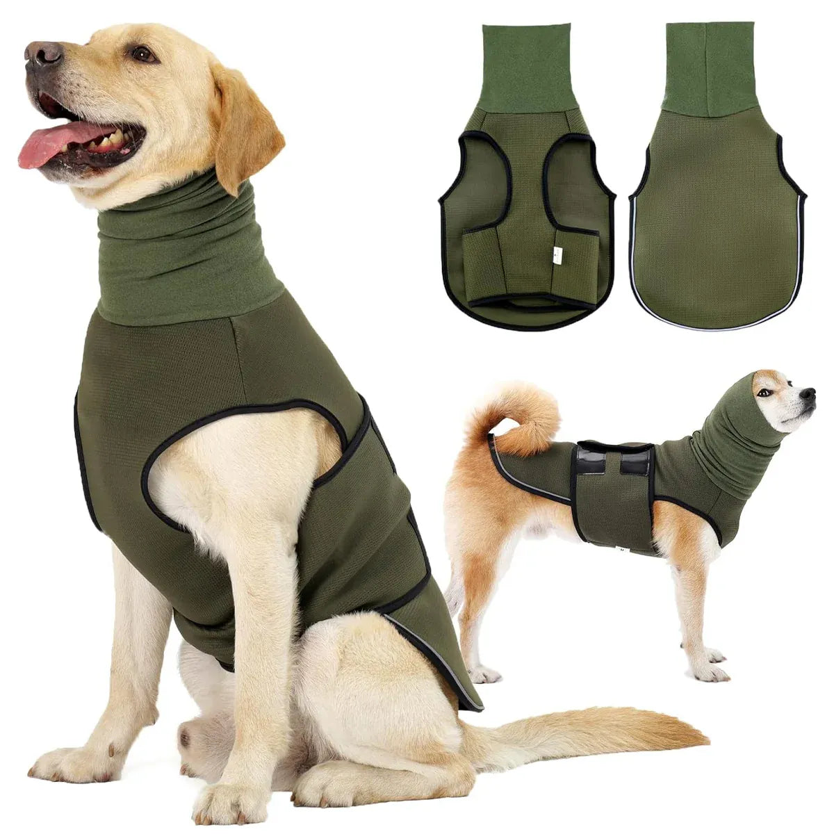 Calming Dog Vest for Stress Relief Travel Thunder Wrap Jacket for Medium Large Dogs - L