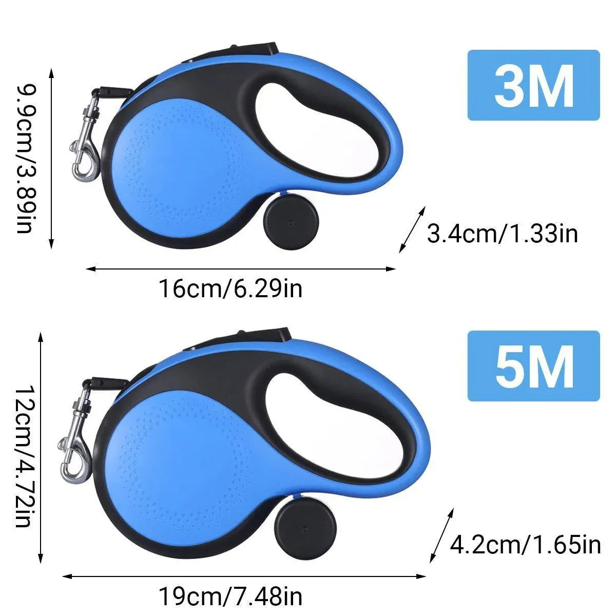 Durable Pet Leash for Small Dogs Adjustable Dog Leash Comfortable Pet Harness - Blue-5M