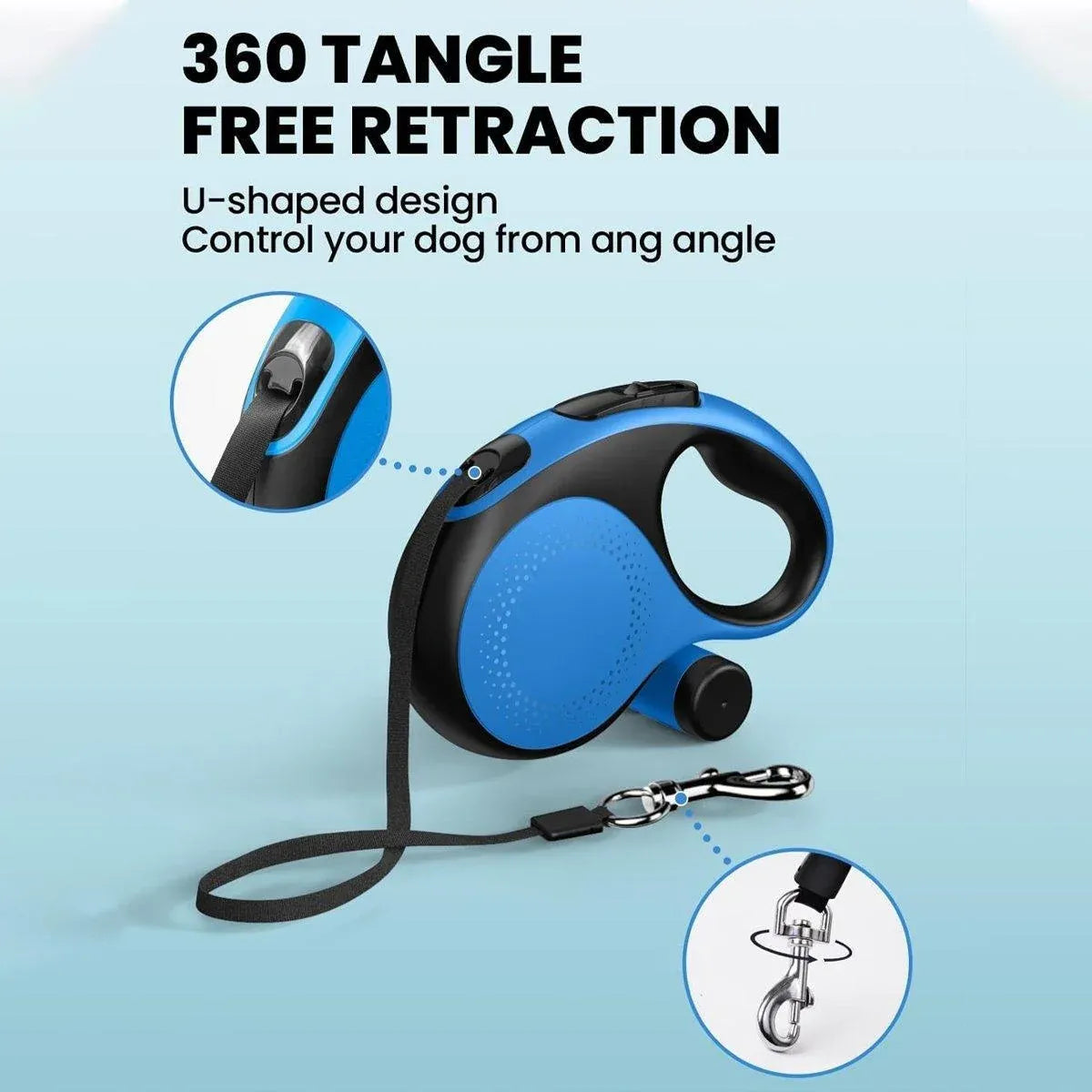 Durable Pet Leash for Small Dogs Adjustable Dog Leash Comfortable Pet Harness - Blue-5M