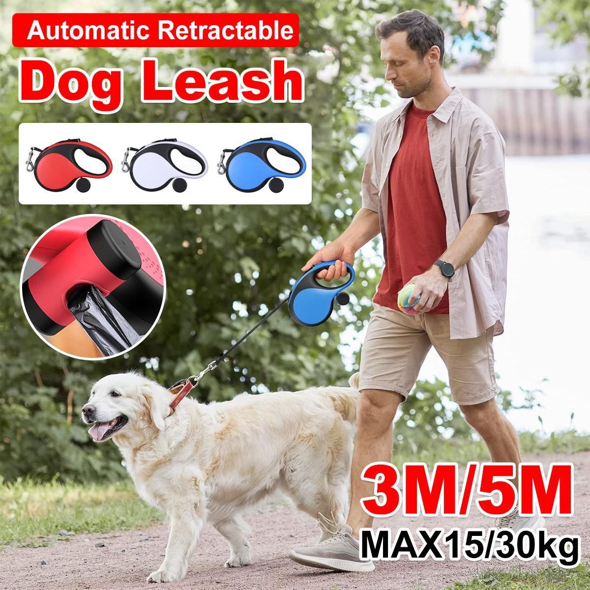 Durable Pet Leash for Small Dogs Adjustable Dog Leash Comfortable Pet Harness - White-5M