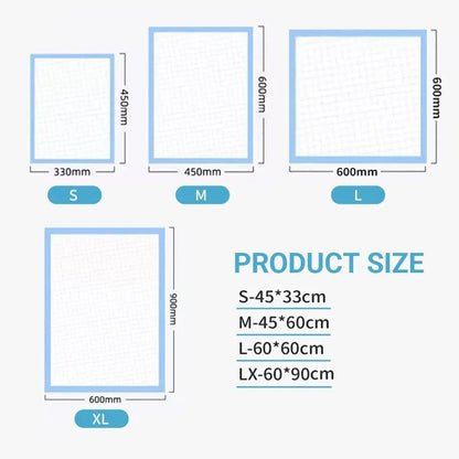 Large Puppy Dog Training Pads Pet Toilet Thickened Pee Pads Mat Indoor Absorbent - S ( 45*33cm) - 100PCS