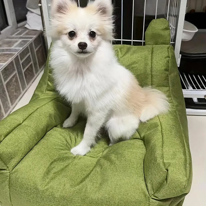 Small Sofa Chair Couch for Living Room Family Pet Furniture Comfortable Seat - White
