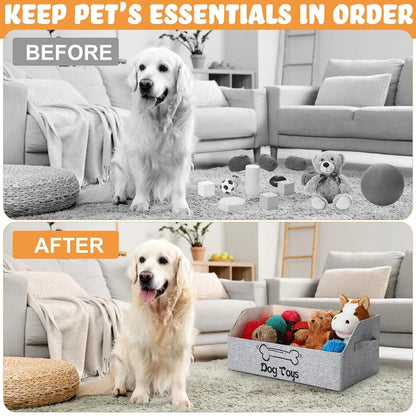 Portable Pet Toy Storage Box Foldable Organizer Snack Bag Pet Accessories Holder - Cat