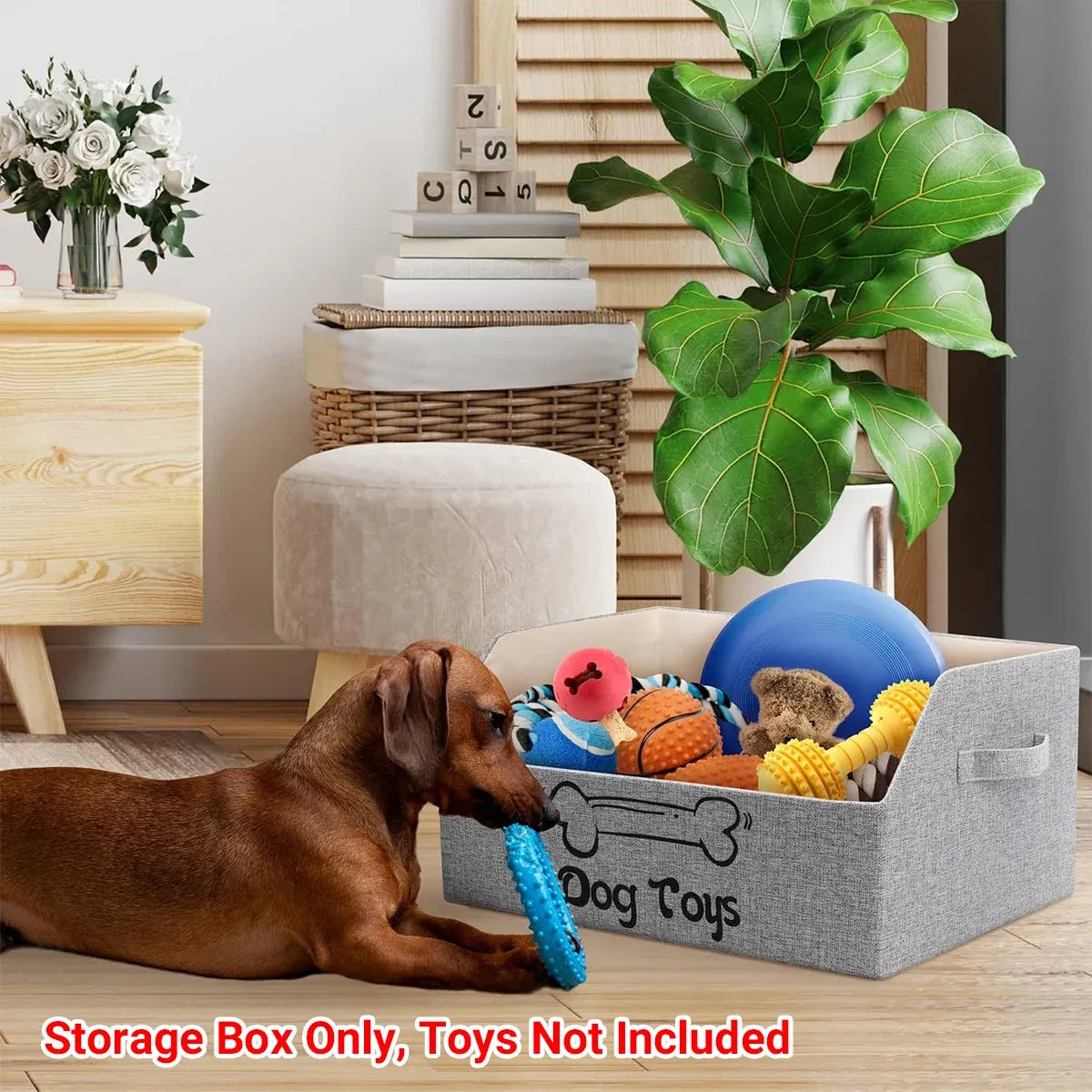 Portable Pet Toy Storage Box Foldable Organizer Snack Bag Pet Accessories Holder - Cat