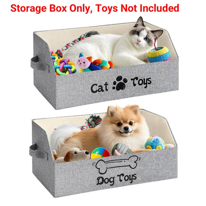Portable Pet Toy Storage Box Foldable Organizer Snack Bag Pet Accessories Holder - Cat