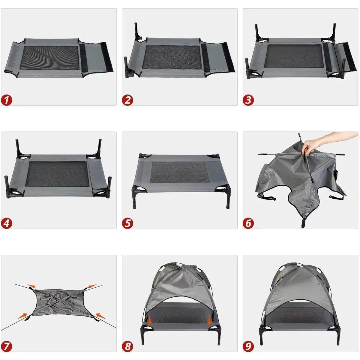 Portable Pet Travel Tent Foldable Dog Cat Camping Shelter Outdoor Summer Nest - M