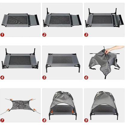 Portable Pet Travel Tent Foldable Dog Cat Camping Shelter Outdoor Summer Nest - M