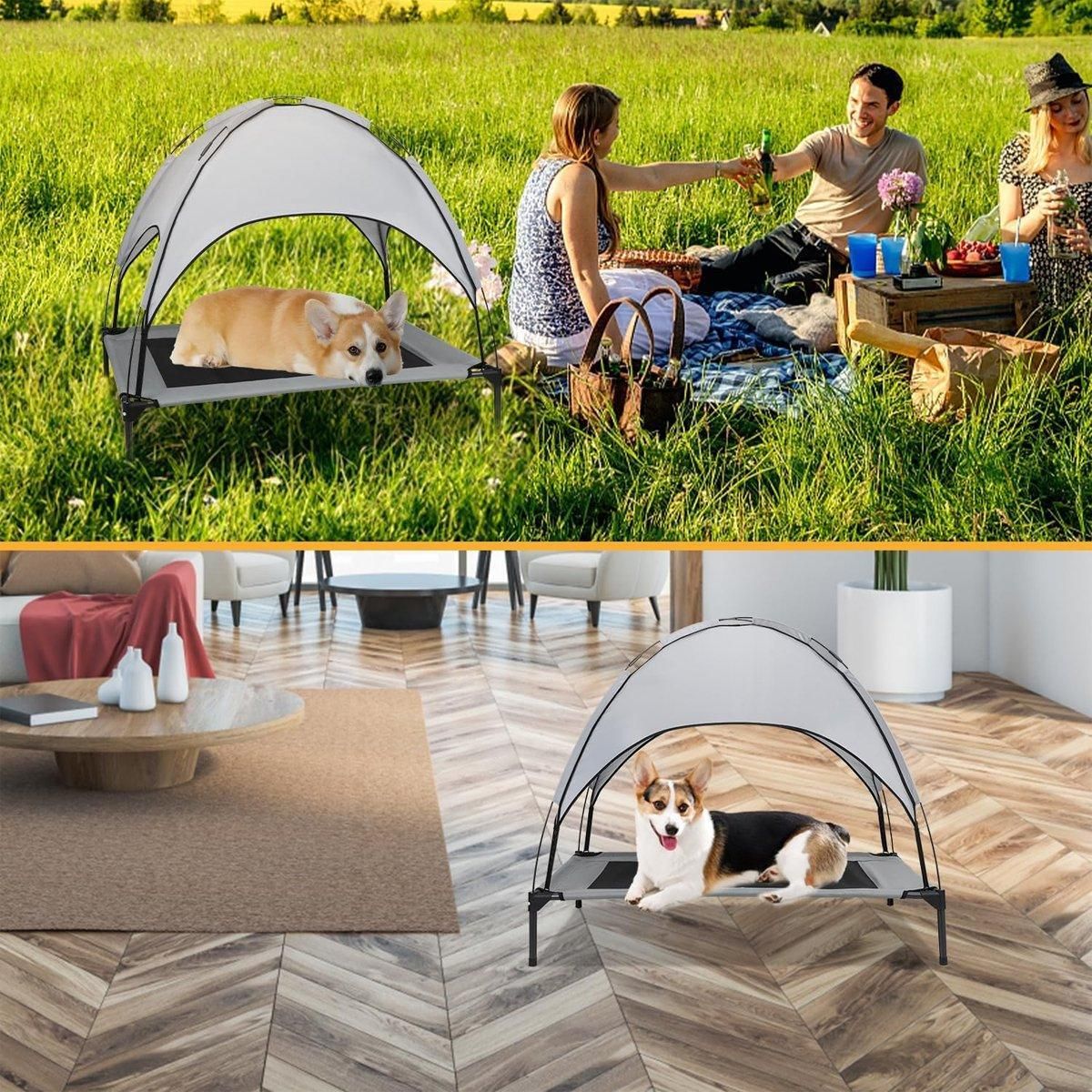 Portable Pet Travel Tent Foldable Dog Cat Camping Shelter Outdoor Summer Nest - M