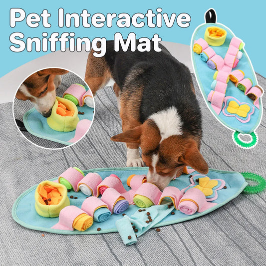 Interactive Dog Snuffle Mat Puzzle Toy Training Pad for Smell and Feeding