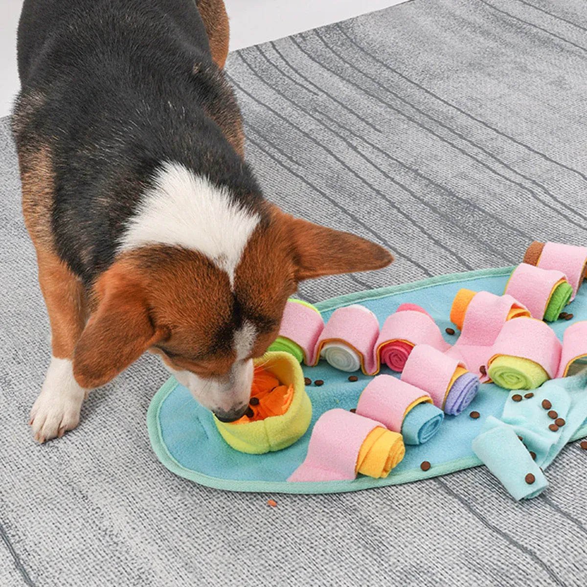 Interactive Dog Snuffle Mat Puzzle Toy Training Pad for Smell and Feeding
