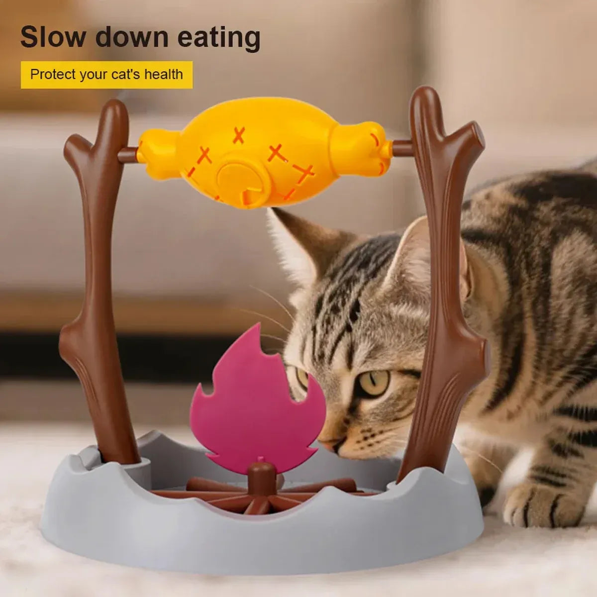 Pet Roast Meat Rolling Shaped Toy Slow Feeding Mental Stimulation for Dogs Cats