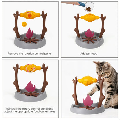 Pet Roast Meat Rolling Shaped Toy Slow Feeding Mental Stimulation for Dogs Cats
