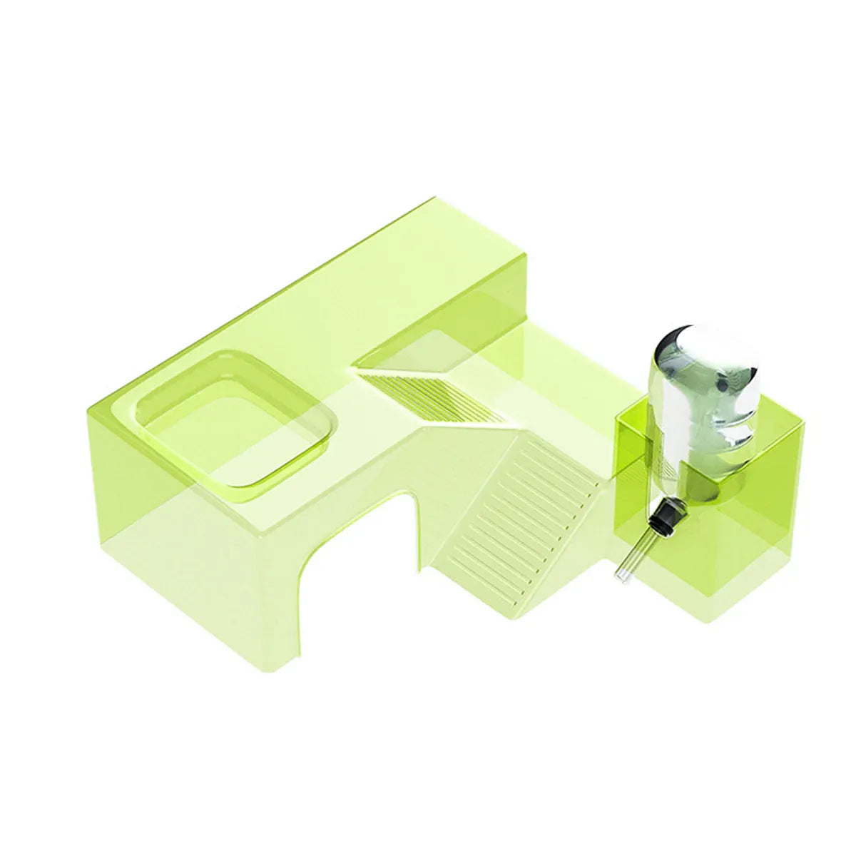Clear Hamster Platform Transparent Plastic for Small Pet Cage Rest Play Exercise - Green