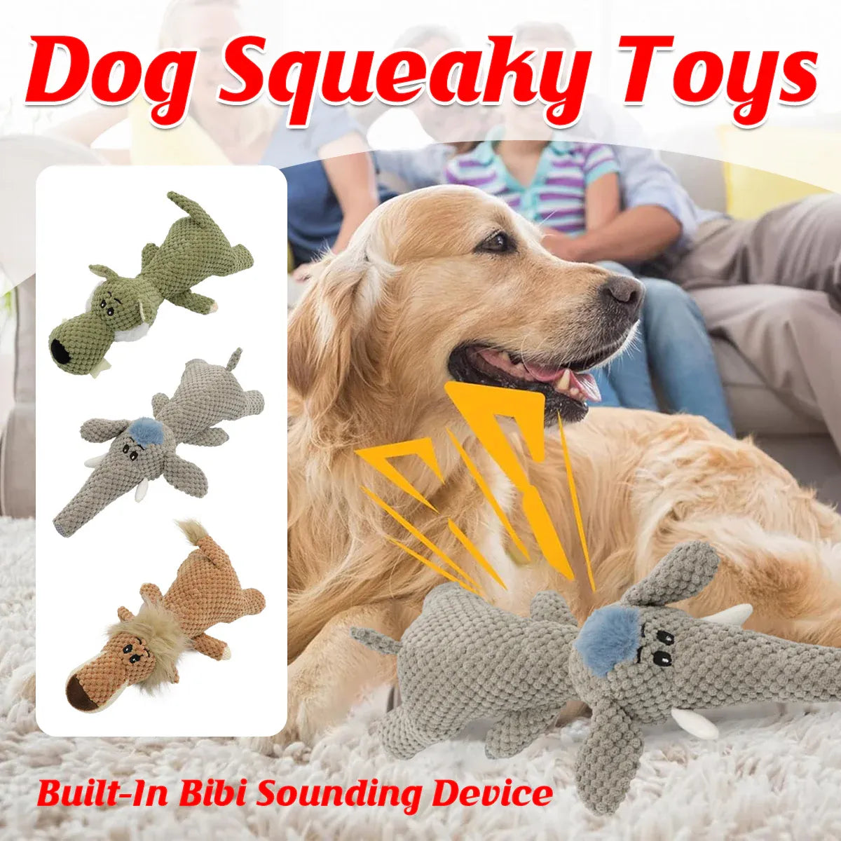 Pet Plush Corn Fleece Squeaky Toy Chew Teeth Cleaning For Dogs Puppies Safe Soft - Grey