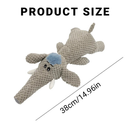 Pet Plush Corn Fleece Squeaky Toy Chew Teeth Cleaning For Dogs Puppies Safe Soft - Grey