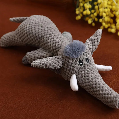 Pet Plush Corn Fleece Squeaky Toy Chew Teeth Cleaning For Dogs Puppies Safe Soft - Grey