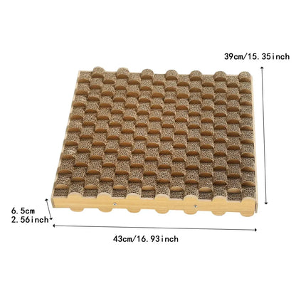 Cat Entertainment Corrugated Scratching Board Cat Toy Anti Scratch Durable - Basic Model