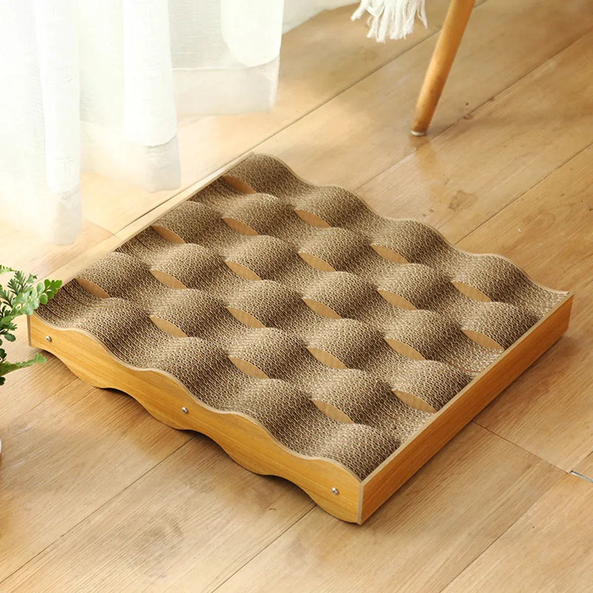 Cat Entertainment Corrugated Scratching Board Cat Toy Anti Scratch Durable - Basic Model