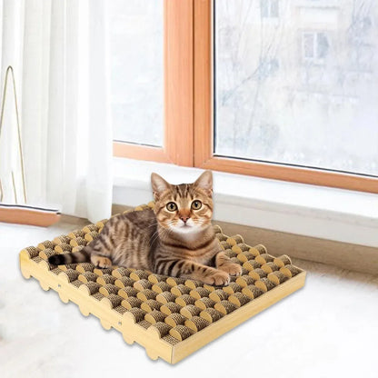 Cat Entertainment Corrugated Scratching Board Cat Toy Anti Scratch Durable - Basic Model