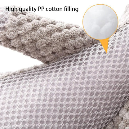 Pet Plush Corn Fleece Squeaky Toy Chew Teeth Cleaning For Dogs Puppies Safe Soft - Orange