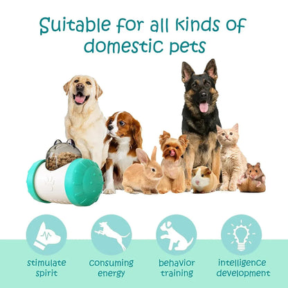 Pet Swing Dispensing Toy for Dogs Chew Resistant Interactive Slow Feeding Play - Pink