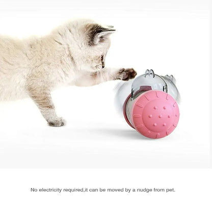 Pet Swing Dispensing Toy for Dogs Chew Resistant Interactive Slow Feeding Play - Pink