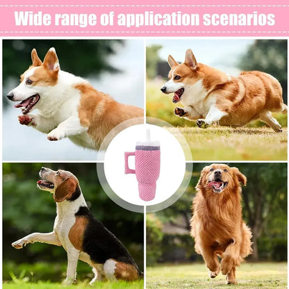Dog Squeaky Toy Stuffed Water Cup Toy Plush Cup Chew and Supplies Training Pet