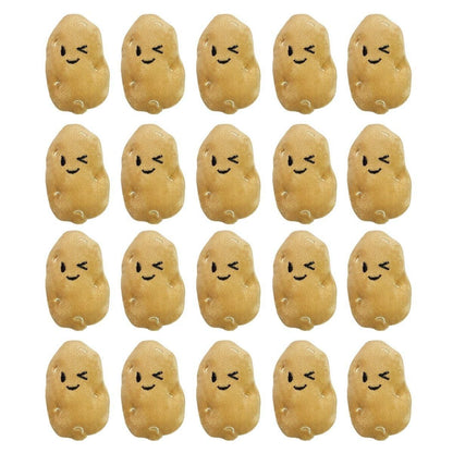 20PCS Handmade Cute Squeaky Little Potato Doll Pet Plush Doll For Dog Cat