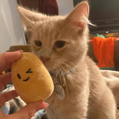 20PCS Handmade Cute Squeaky Little Potato Doll Pet Plush Doll For Dog Cat