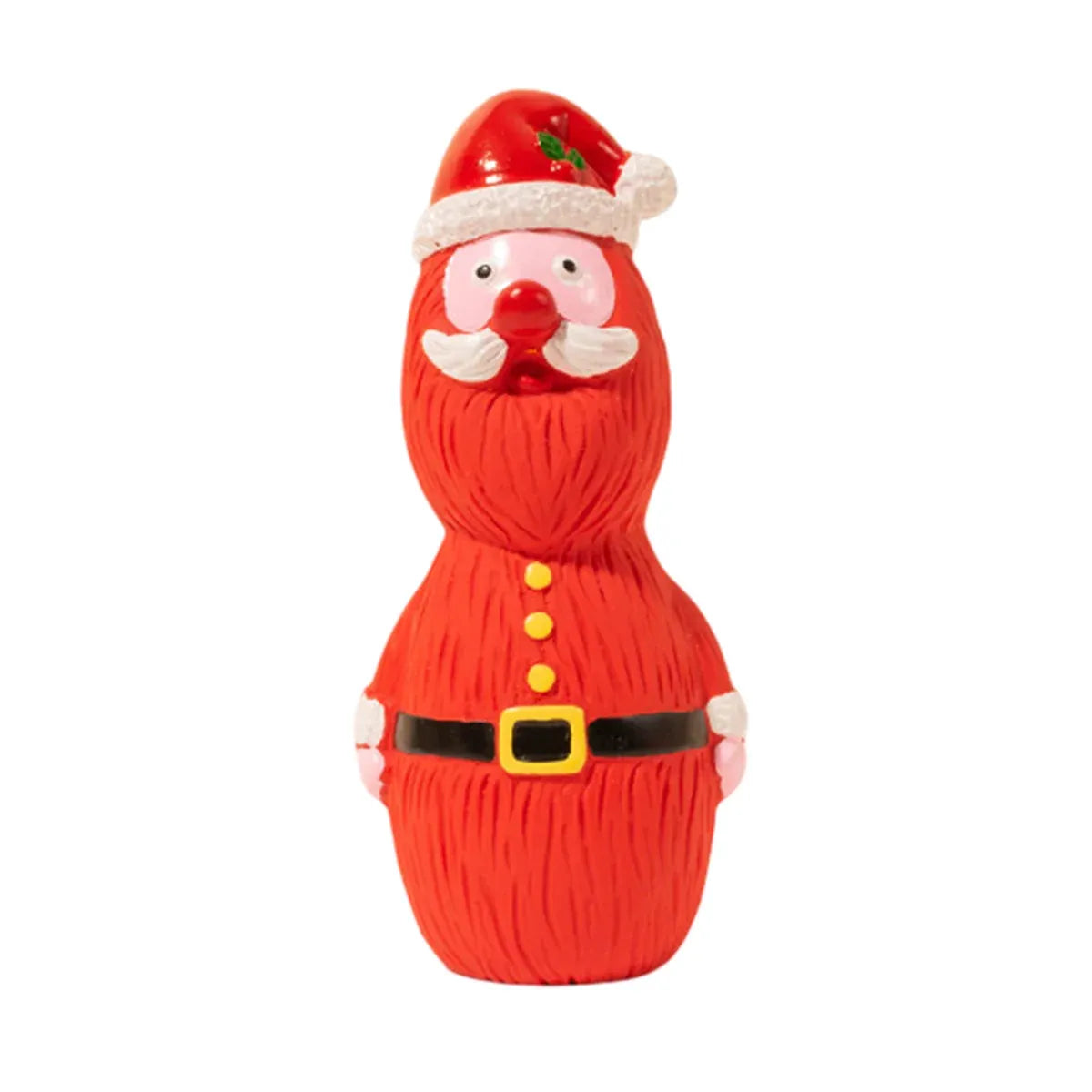 Christmas Dog Toys Set Santa Reindeer Snowman Latex Pet Squeaker Toys Multicolor - Red