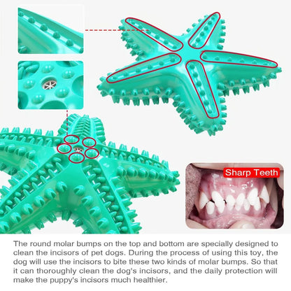 Pet Starfish Floating Dog Toy Audible Water Toy for Dogs Interactive Play Fun - Yellow
