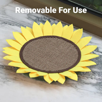 Sunflower Shaped Cat Scratcher Cat Tree Non-Shedding Durable Cardboard Material
