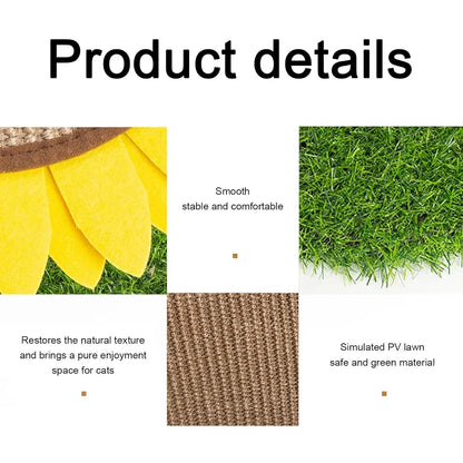 Sunflower Shaped Cat Scratcher Cat Tree Non-Shedding Durable Cardboard Material