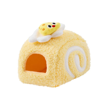 Hamster Cotton Nest Warm Cozy for Small Pets Winter Sleeping Bed Soft Washable - Yellow