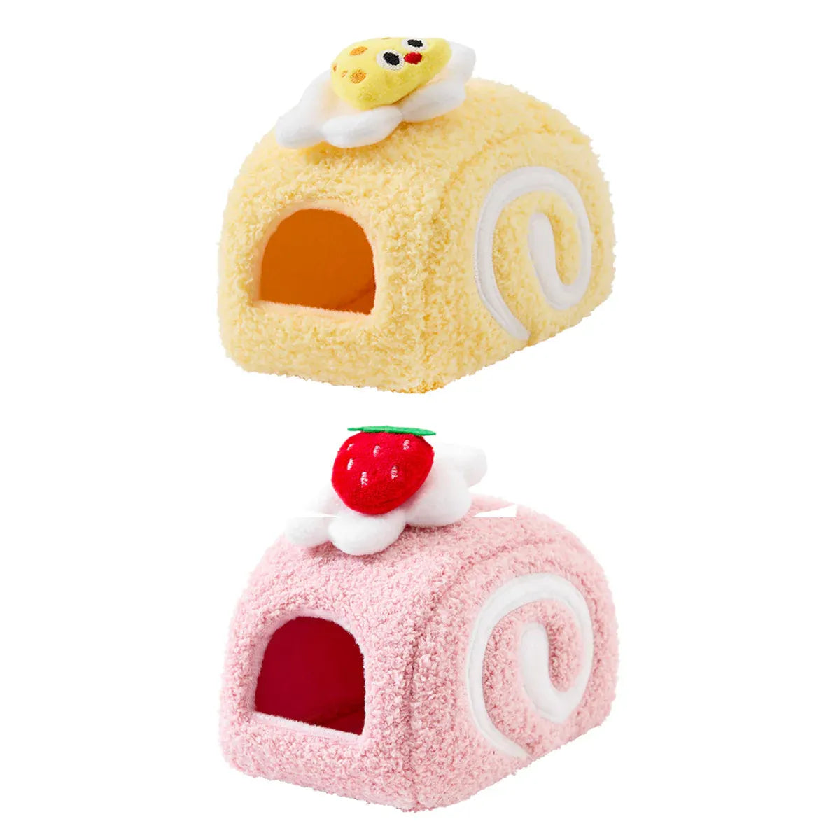 Hamster Cotton Nest Warm Cozy for Small Pets Winter Sleeping Bed Soft Washable - Yellow