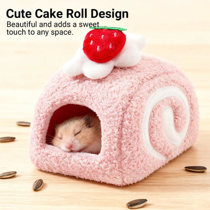 Hamster Cotton Nest Warm Cozy for Small Pets Winter Sleeping Bed Soft Washable - Yellow