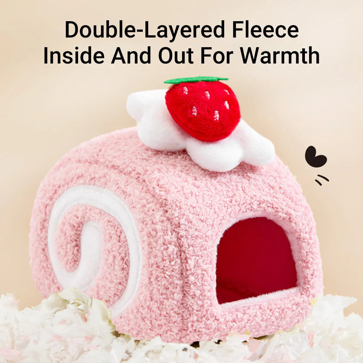 Hamster Cotton Nest Warm Cozy for Small Pets Winter Sleeping Bed Soft Washable - Yellow