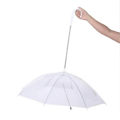 Pet Dog Transparent Umbrella 30 inch Diameter With Dog Leash For Rain Walking Outdoor