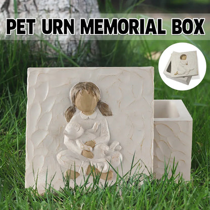 Resin Animal Pet Urn For Dogs Cats Moistureproof Memorial Storage For Pet Ashes - Cat