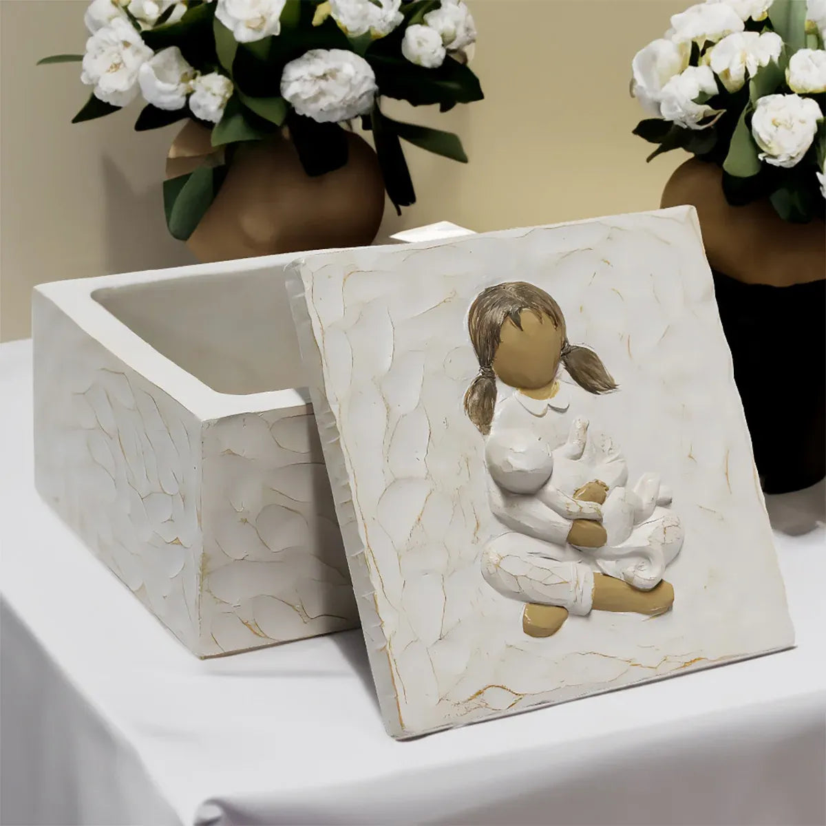 Resin Animal Pet Urn For Dogs Cats Moistureproof Memorial Storage For Pet Ashes - Cat