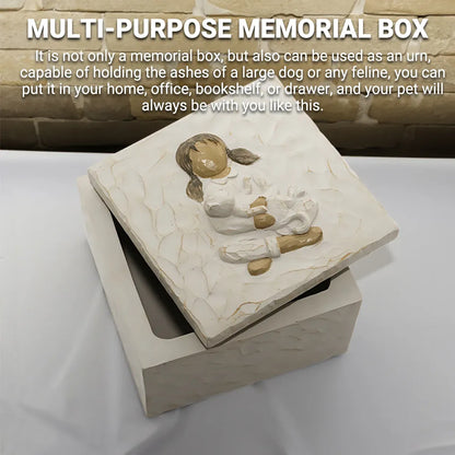 Resin Animal Pet Urn For Dogs Cats Moistureproof Memorial Storage For Pet Ashes - Cat
