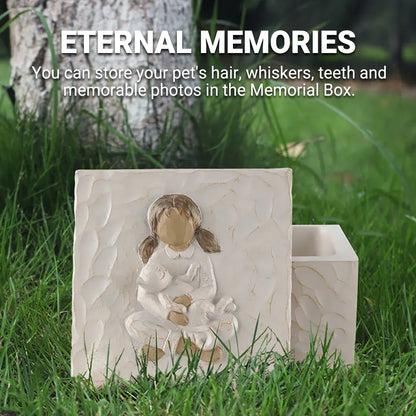 Resin Animal Pet Urn For Dogs Cats Moistureproof Memorial Storage For Pet Ashes - Cat