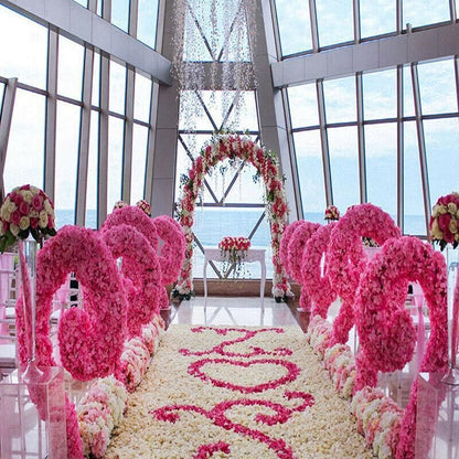1000 PCS Silk Rose Petals Elegant Wedding or Event Decoration - Setting Sun Red