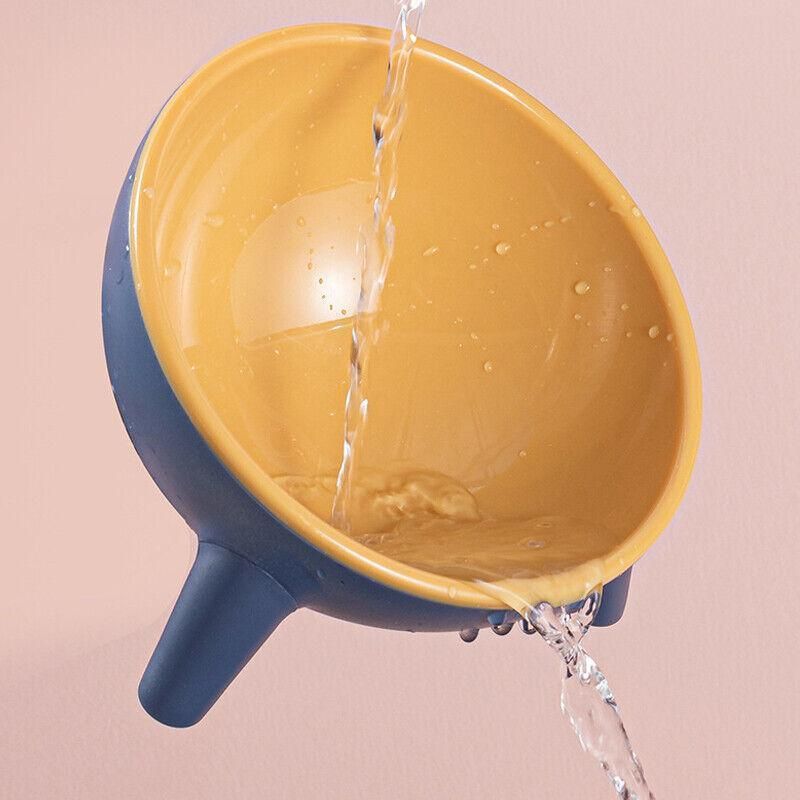 Raised Cat Bowl Pet Feeder Pet Bowl Elevated Dog Bowls 15° Tilted Pet Water Bowl - Rock Yellow