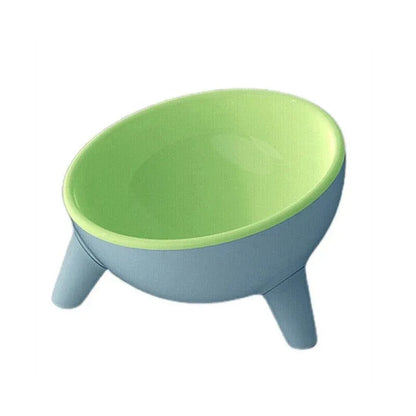 Raised Cat Bowl Pet Feeder Pet Bowl Elevated Dog Bowls 15° Tilted Pet Water Bowl - Rock Yellow