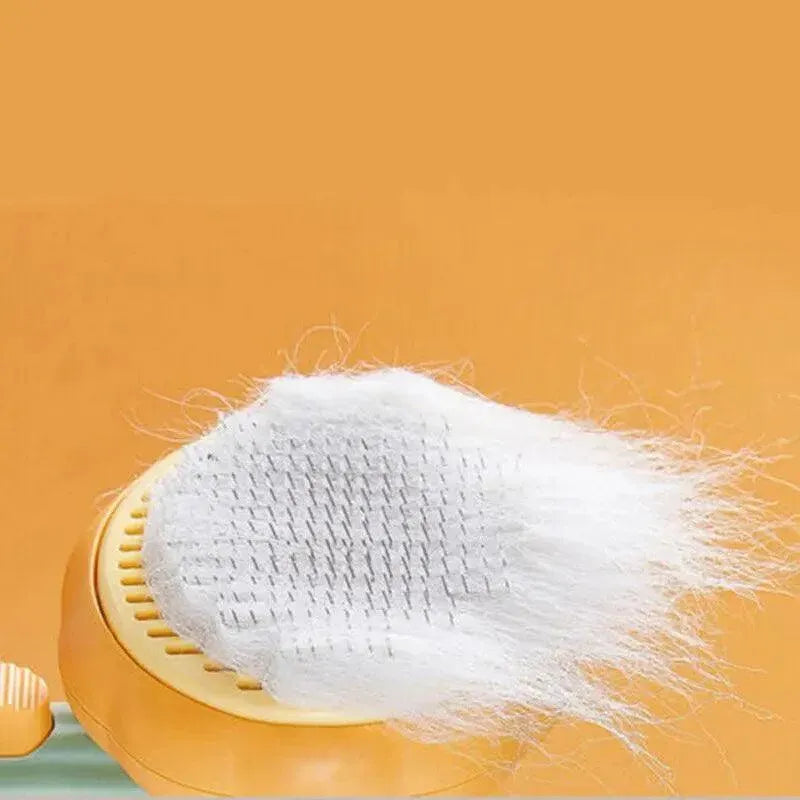 Self Cleaning Slicker Comb For Dog Cat Rabbit Puppy Grooming Pumpkin Brush Tool - Green